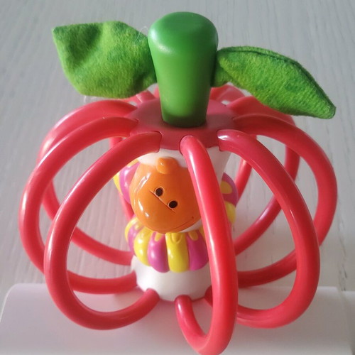 Apple rattle with worm like new