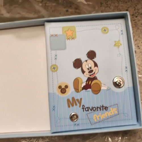 Mickey Mouse photo album Disney with silver 925 and blue stars