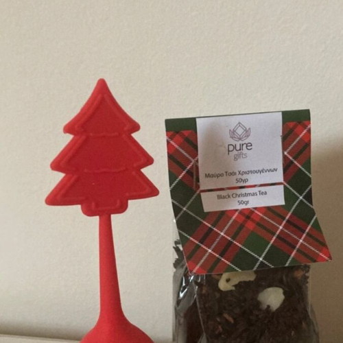 Tea infuser set with black Christmas tea, new