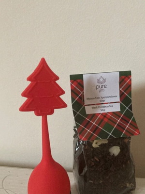 Tea infuser set with black Christmas tea, new