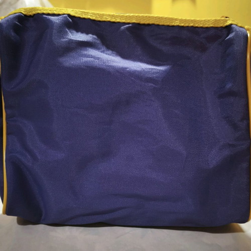 Toiletry bag used purple and yellow