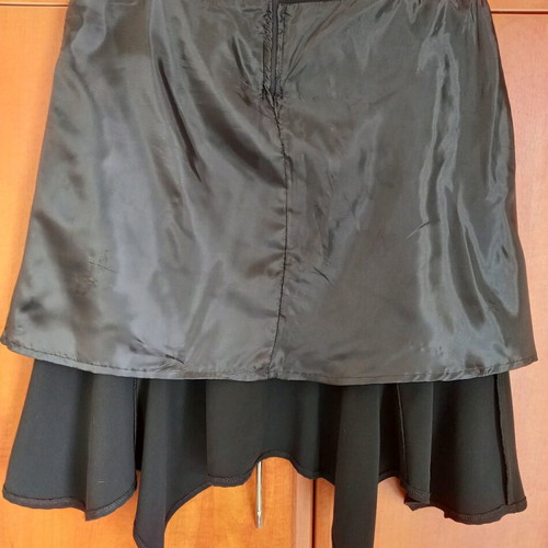 Anonima skirt XXL used, black with asymmetric hem