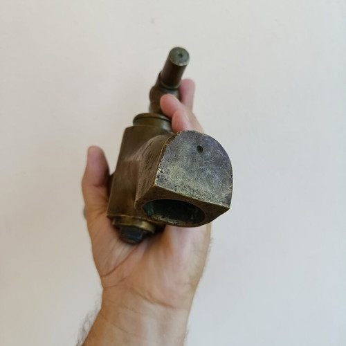 Large brass faucet used, antique, functional