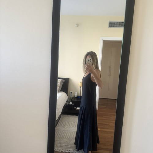 Zara High-End Lyocell Maxi Dress Black XS BNWT