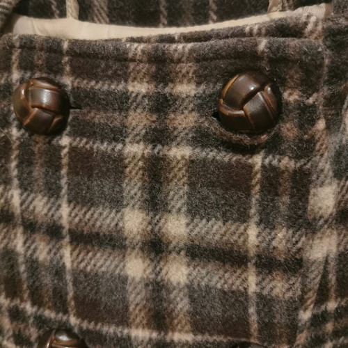 Zara checked coat used with hood