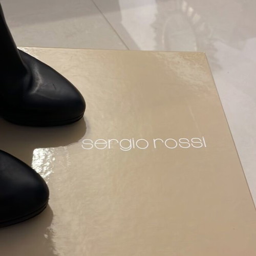 Sergio Rossi over-the-knee boots like new, size 36, black leather