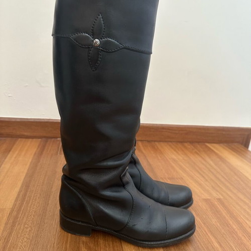Louis Vuitton Heritage Line riding boots used, size 38.5, black