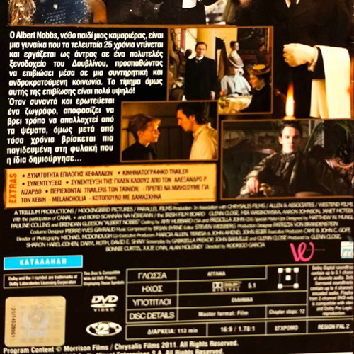 Albert Nobbs DVD used, social drama with subtitles