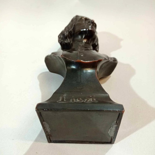 Franz Liszt metal bust antique used