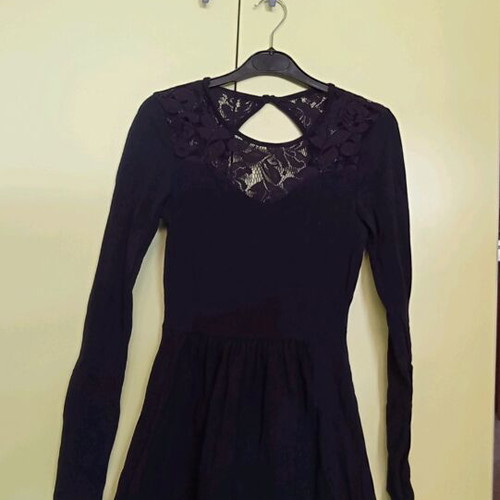 Only mini dress black with lace XS like new