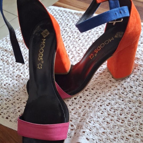 Moods Shoes leather sandals like new, colorful, size 38
