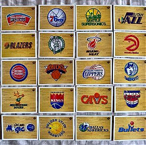 20 κάρτες σήματα ομάδων μπασκετ NBA χαρτακια