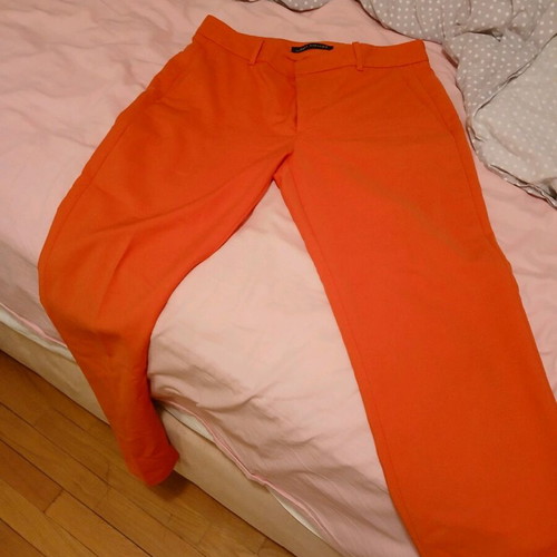 Zara chino pants like new, orange, size M