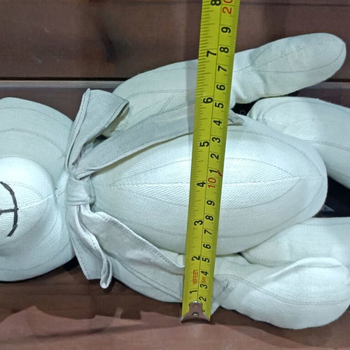 Beige Trimar teddy bear new fabric with movable limbs