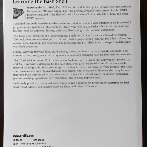 Learning the bash shell 3rd Edition new book