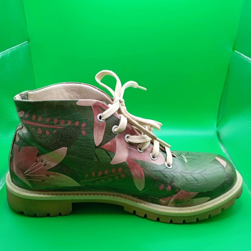 DOGO leather shoes hand-painted, like new, size 37