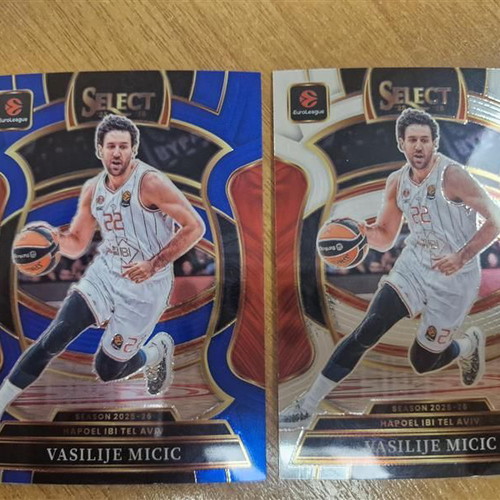 Panini Euroleague Select Hapoel Tel Aviv Micic Pink Prizm new plus 2 cards gift