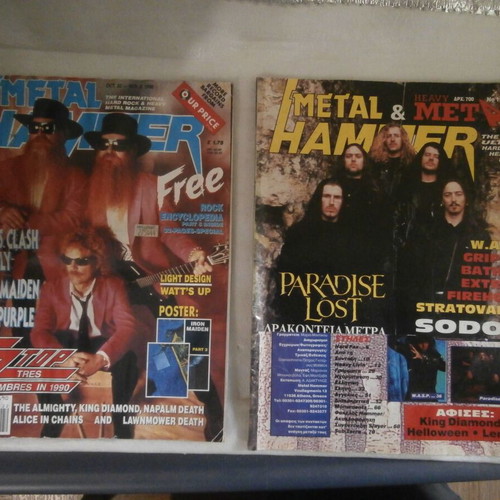 Metal magazines used, pack of 8, rock and metal themes