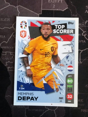 Topps Match Attax UEFA Euro 2024 Memphis Depay card like new