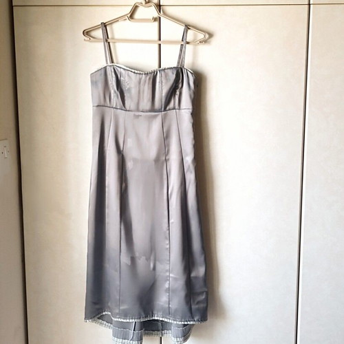 Dress with shiny silver fabric like new, small-medium