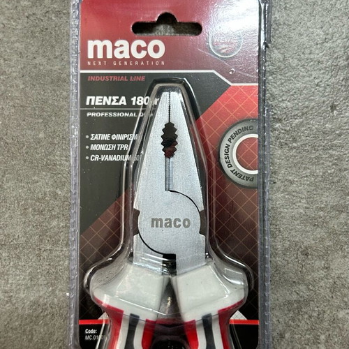 Pliers 180mm with insulation by MACO new