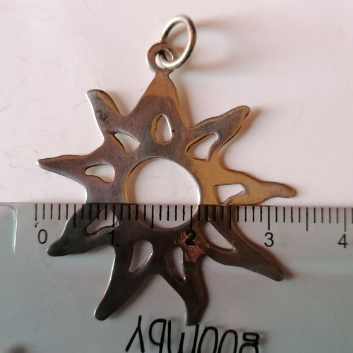 Silver 925 pendant pierced sun new