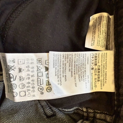 Levi's Line 8 Slim Fit Jeans used, gray with fading, size 33x32