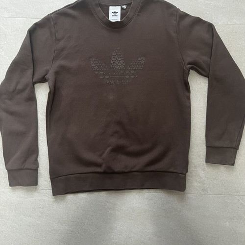 Adidas men's crewneck sweatshirt, brown, size S