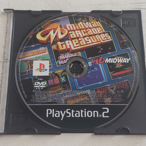 Midway Arcade Treasures PS2 disc used, PAL