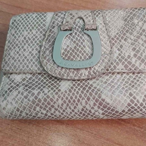 Leather wallet snake pattern beige like new