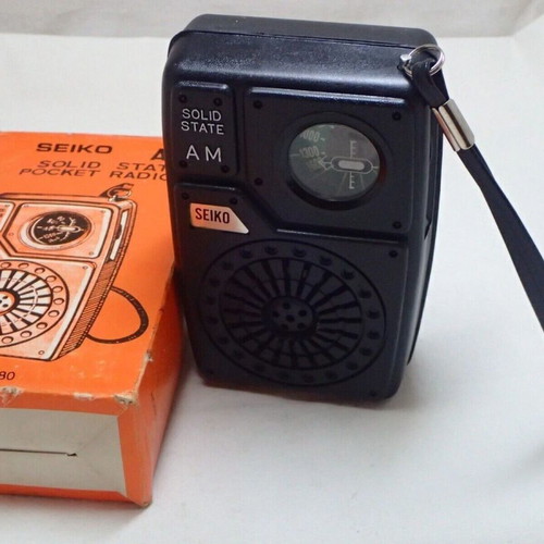 Seiko AM Solid State Pocket Radio model ET-680 new, black