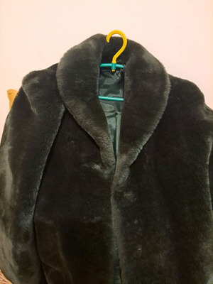 Ecological fur used, brown, size XL