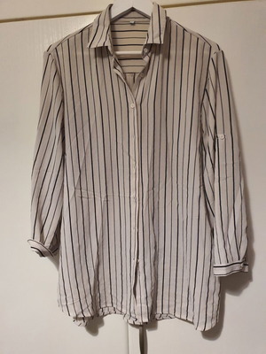 Striped shirt black and white like new, thin fabric, size XXL