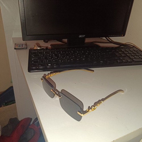 Men's sunglasses new, black and gold
