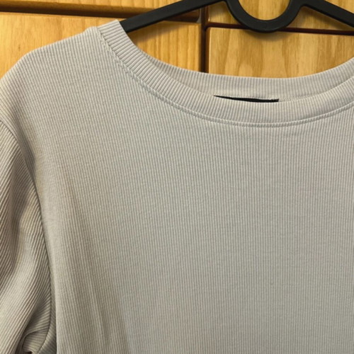 Zara ribbed short-sleeve blouse like new, size L