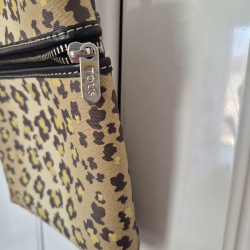Tous crossbody bag leopard print like new, beige and brown