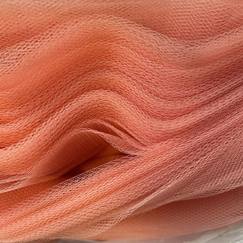 Tulle coral color 50 meters, new, Greek made, width 180cm