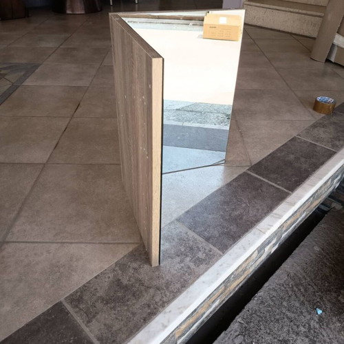 Decorative mirrors on wood, like new, set of 2
