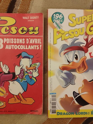 Piscou used comics, 2 pieces, French