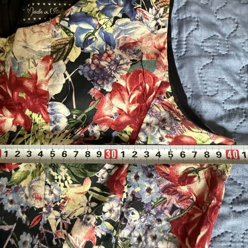 Cotton dress multicolor, size M, like new, Made in Italy