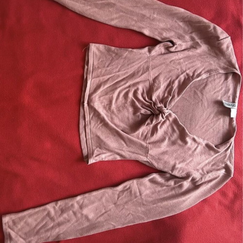 Pink long-sleeve top used with wear, H&M, size XS