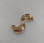 Vintage earrings with clip crescent moon, like new, gold color