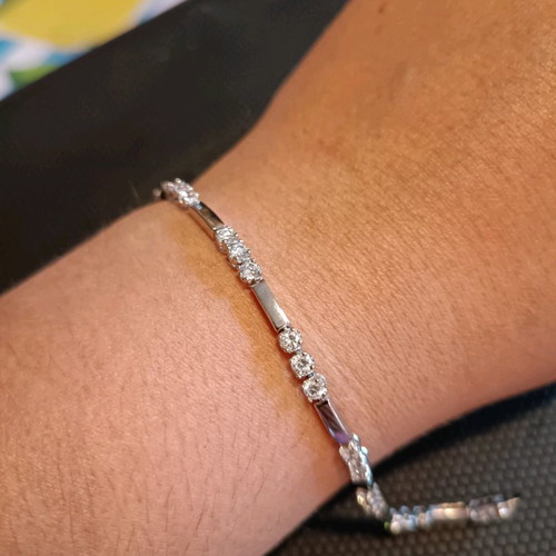 Silver bracelet 925 new with zircon