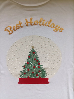 Girls' pajama like new with Christmas design for ages 13-14