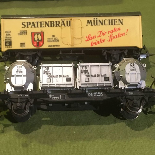 FOBBI Jouef HO 1/87 train cars and track cleaning car set used