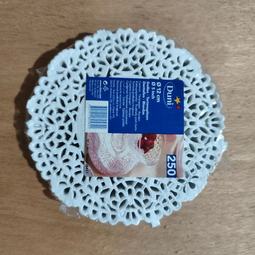 White paper lace doilies Ø12cm pack of 250, new