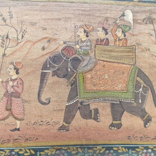 Wooden painting used 35x38cm with Indian silk screen and gold leaf