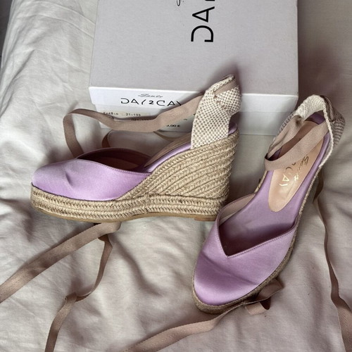 Sante Satin Lilac Espadrilles Like New, Size 38