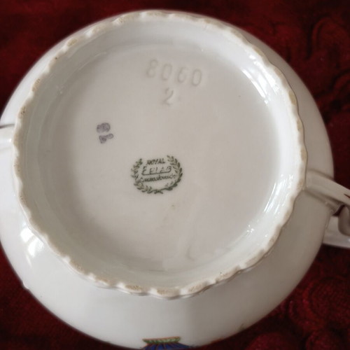 Royal EPIAG vintage porcelain gold-plated sugar bowl