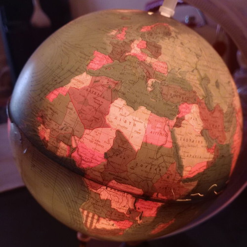 Illuminated globe used from the 70s